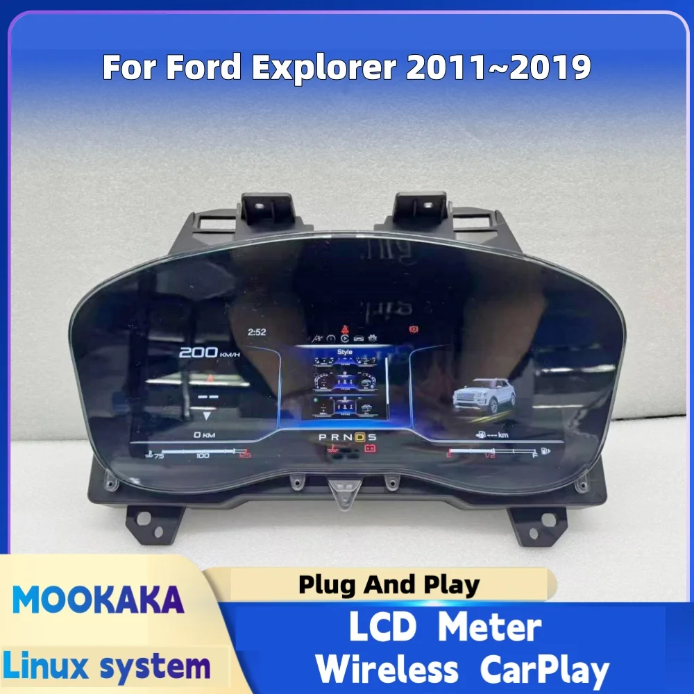 Digital Dashboard For Ford Explorer 2011~2019 Car Cluster LCD Meter Virtual Cockpit Digital Instrument Panel Head Unit