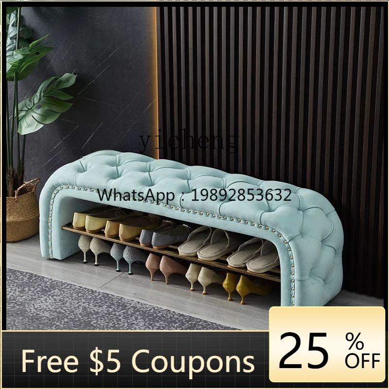 ACC   Home Shoe Changing Hallway Seat Soft Cushion Shoe Bench Bedroom Bed End Stool