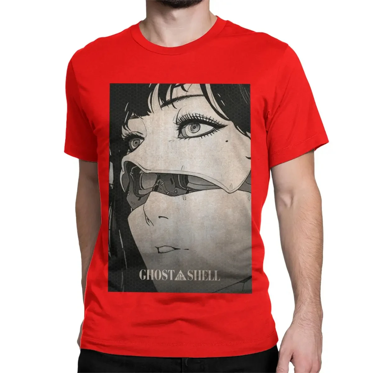 Ghost In The Shell Men Women\'s T Shirt Funny Tee Shirt Short Sleeve Crewneck T-Shirt 100% Cotton Gift Tops harajuku pro choice