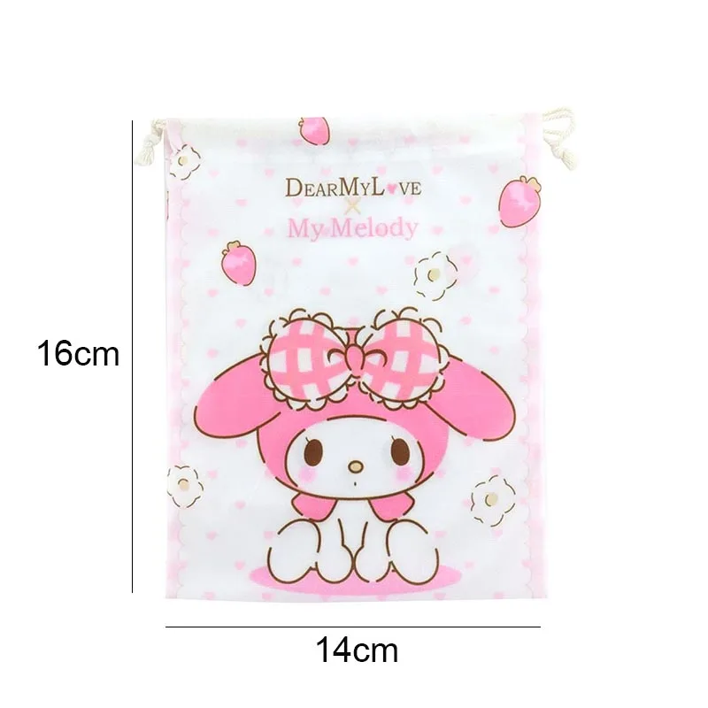 Imagem -04 - Sanrio Kuromi Melody Pencil Case Bonito Cinnamoroll Bolsa de Armazenamento Papelaria Presente Material Escolar 24 Pcs por Lote