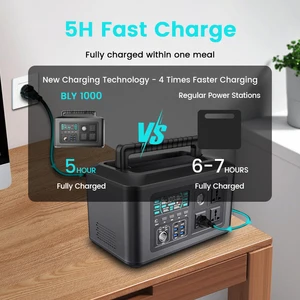 1024Wh 992Wh LifePO4 Battery 1000W Portable Energy Station 220v Solar Generator Battery Battery Emergency Food at home camp 8 Main Sales Power Accumulator 220V - №7