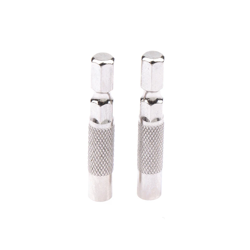 [E] 2pcs Hex Shank 6.35mm To 4mm Insert Bit Adapter Electric Screwdriver Socket Holder Micro Bit Adapter Magnetic Holder Tools