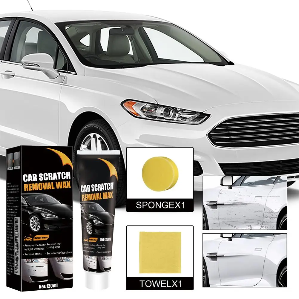 Professional Car Scratch Remover Wax High Gloss Polishing Agent Paint Protection Scuff Repair Paste for Most Vehicles