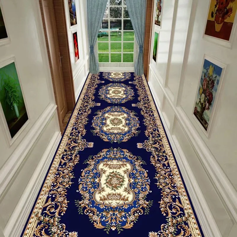 

Light Luxury Long Corridor Carpet Solid Color Abstract Hall Runner Rugs Modern Hallway Aisle Floor Mat Bedroom Bedside Carpets