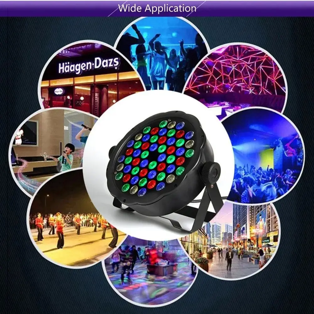 54 Led Podiumlamp Rgb Dmx512 + Spraakgestuurd Voor Disco Dj Projector Machine Party Decoratie Par Light