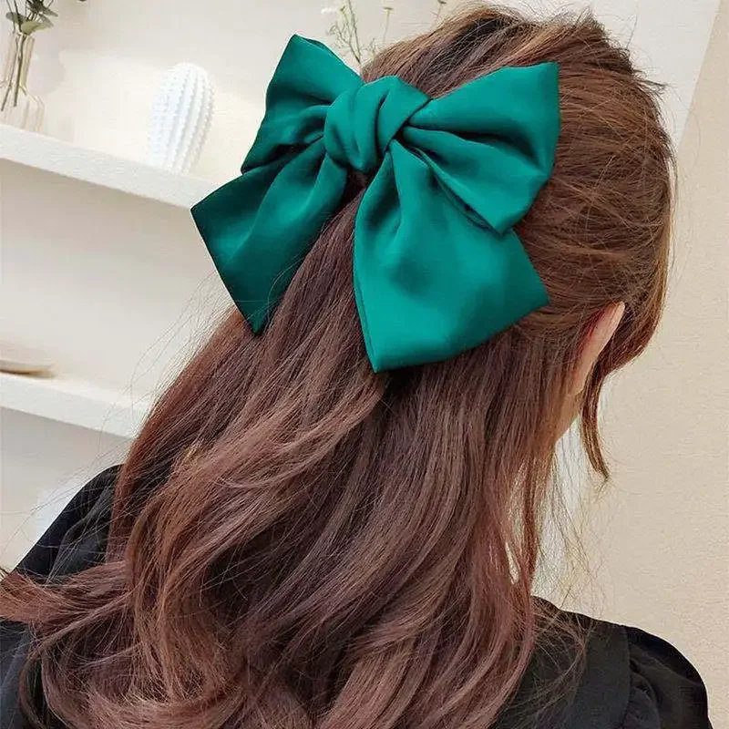 6Pcs Fashion Ribbon Bow Hair Clips for Women Big Large Bow Hairpins Girls Bowknot Hair Clip Barrettes Women Hair Accessories