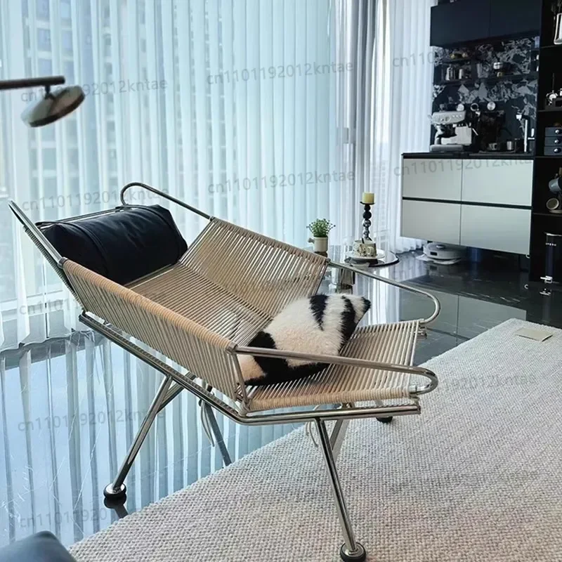 Rope chair lounge chair creative casual chair single creative woven extremely simple