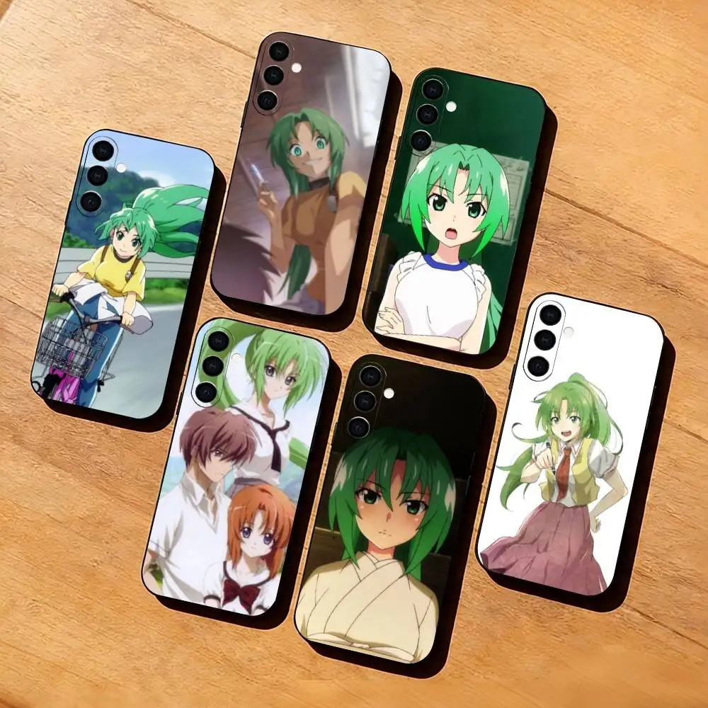 Anime character M-Mion S-Sonozaki Phone Case For Samsung Galaxy A73,A72,A71,A70,A53,A52,A51,Others Soft Black Cover