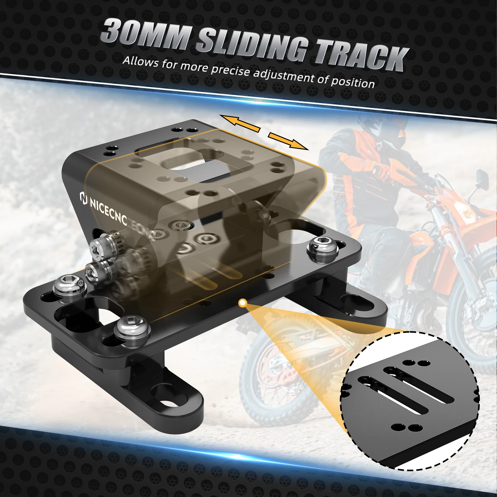 Universelle GPS-Halterung für KTM EXC 300 SXF 450, für Husqvarna TE 300, GasGas EC, Beta RR, Honda, Yamaha, Suzuki, Kawasaki, Sherco – Detail 4