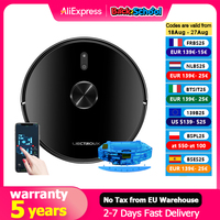 Liectroux X6 LDS Robot Vacuum Cleaner,Laser Lidar Navigation,Wet & Dry Mopping,6500Pa Suction,Multi-Floor Map,Customized Smart H