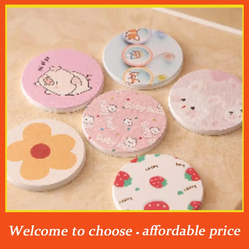{}Diatomite Absorbent Coasters With Cute Cartoon Prints Fast Drying Non Asbestos For Home Kitchen Coffee Table Use