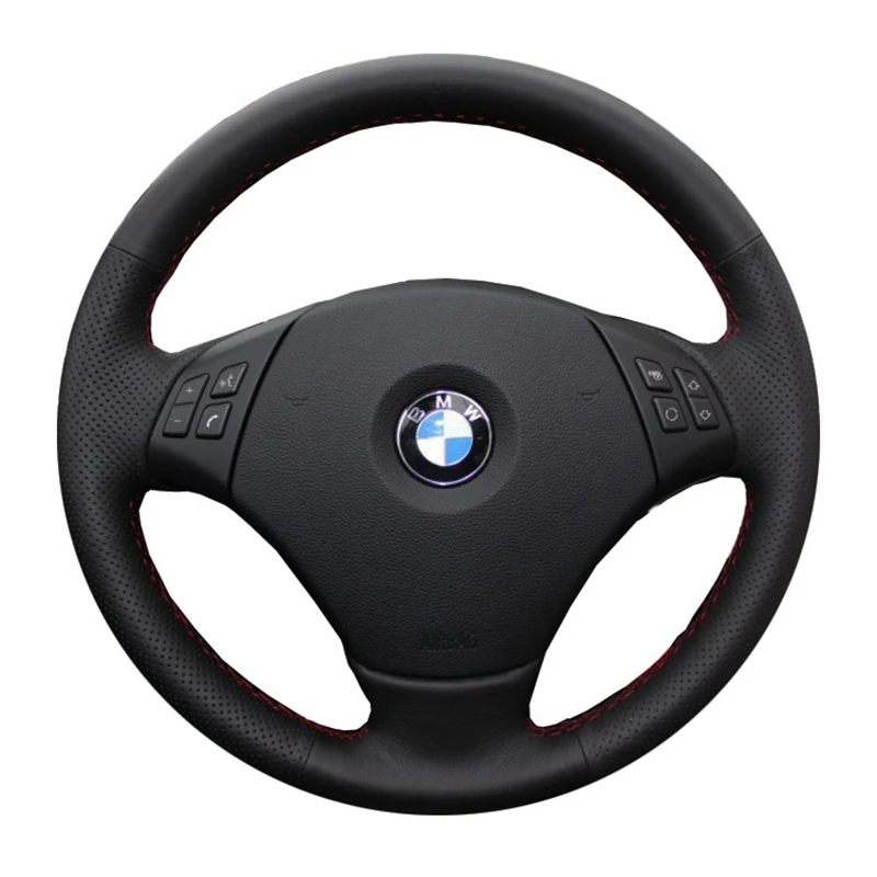 Car Steering Wheel Cover Artificial leather For BMW E90 30 318i 320i 325i 330i 320d X1 328xi 2007 Steering- Wheel Cover Wrap