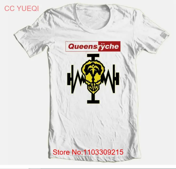 Camiseta Queensryche, camiseta gráfica de ajuste regular para hombre y adulto de Heavy Metal Band de los años 80