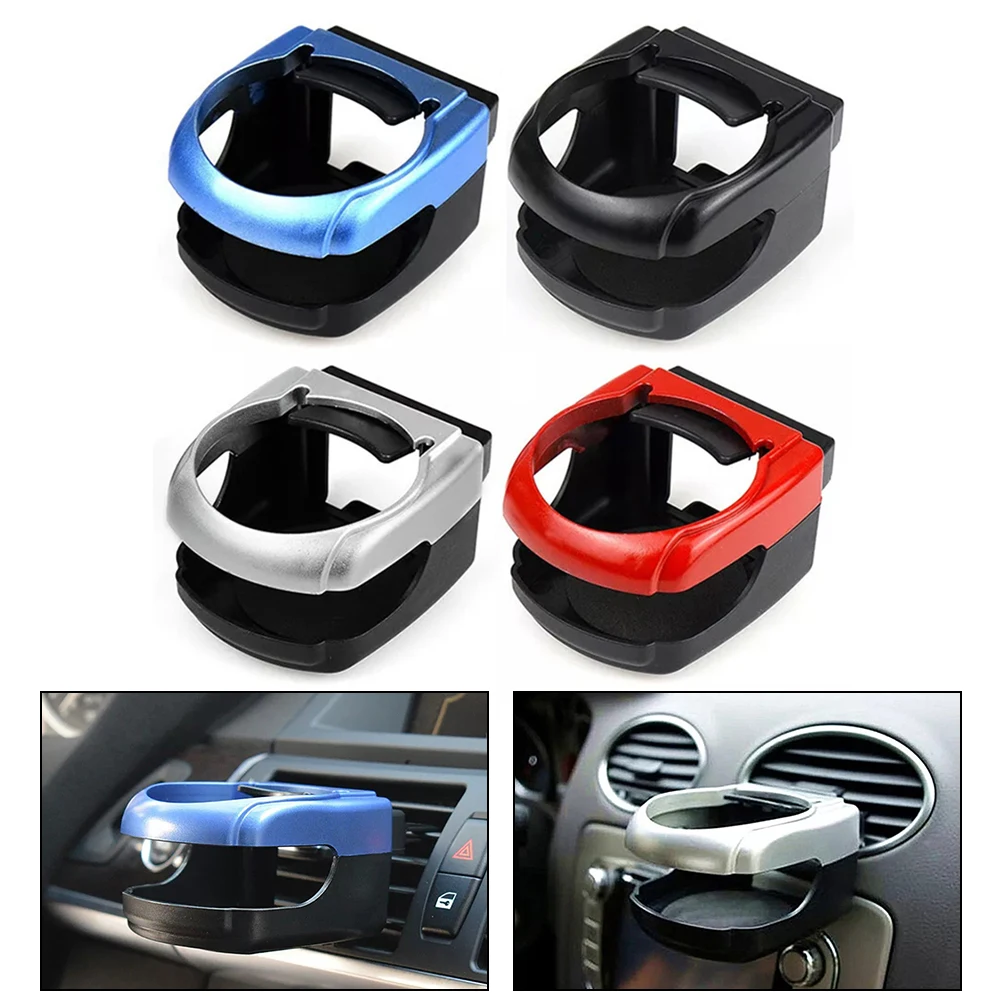 Car Cup Holder Compatible with Vehicle Air Vents Designed to Securely Hold Beverage Bottles and Small Containers