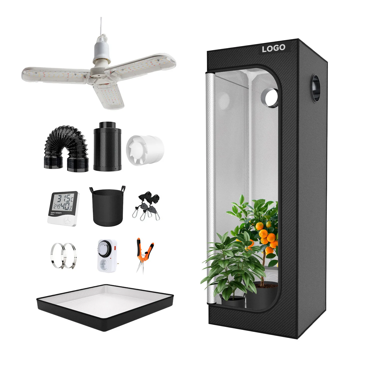 

Hydroponic Plant Growth Tent 600D Thickened Oxford Cloth Indoor Cultivation