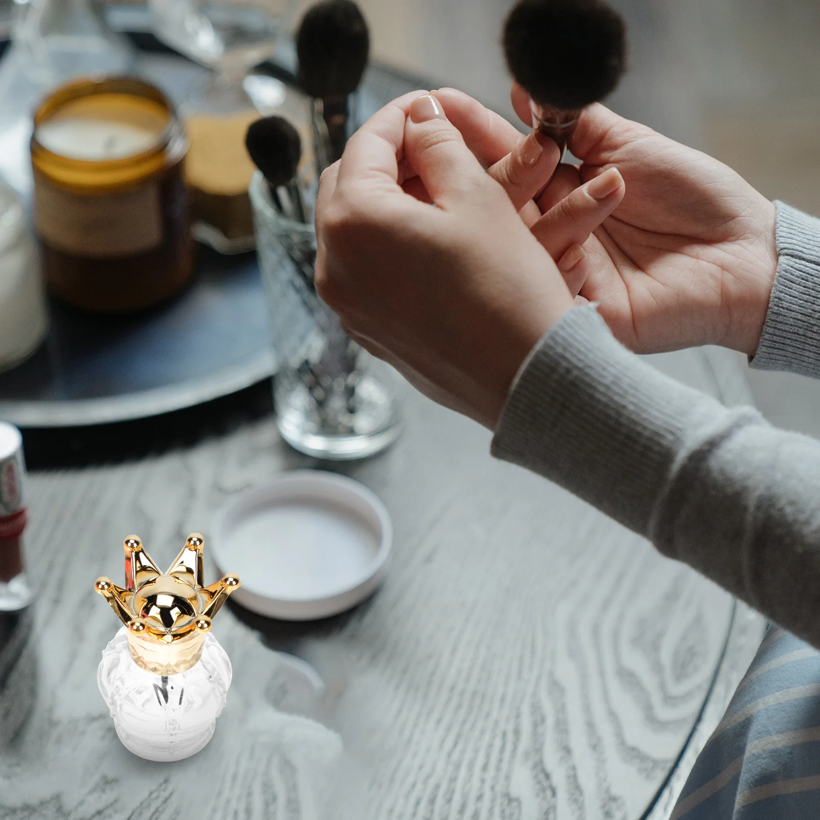 

6Pcs Empty Nail Polish Bottles High-Quality Glass Leak-Proof Small Nail Polish Dispensers for Home and Professional Use