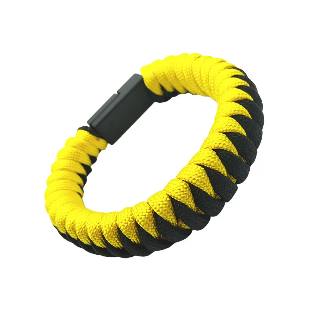 Data Cable Bracelet 22Cm Umbrella Rope USB Type-C Charging Cable Detachable Wear Resistant Portable Wristband