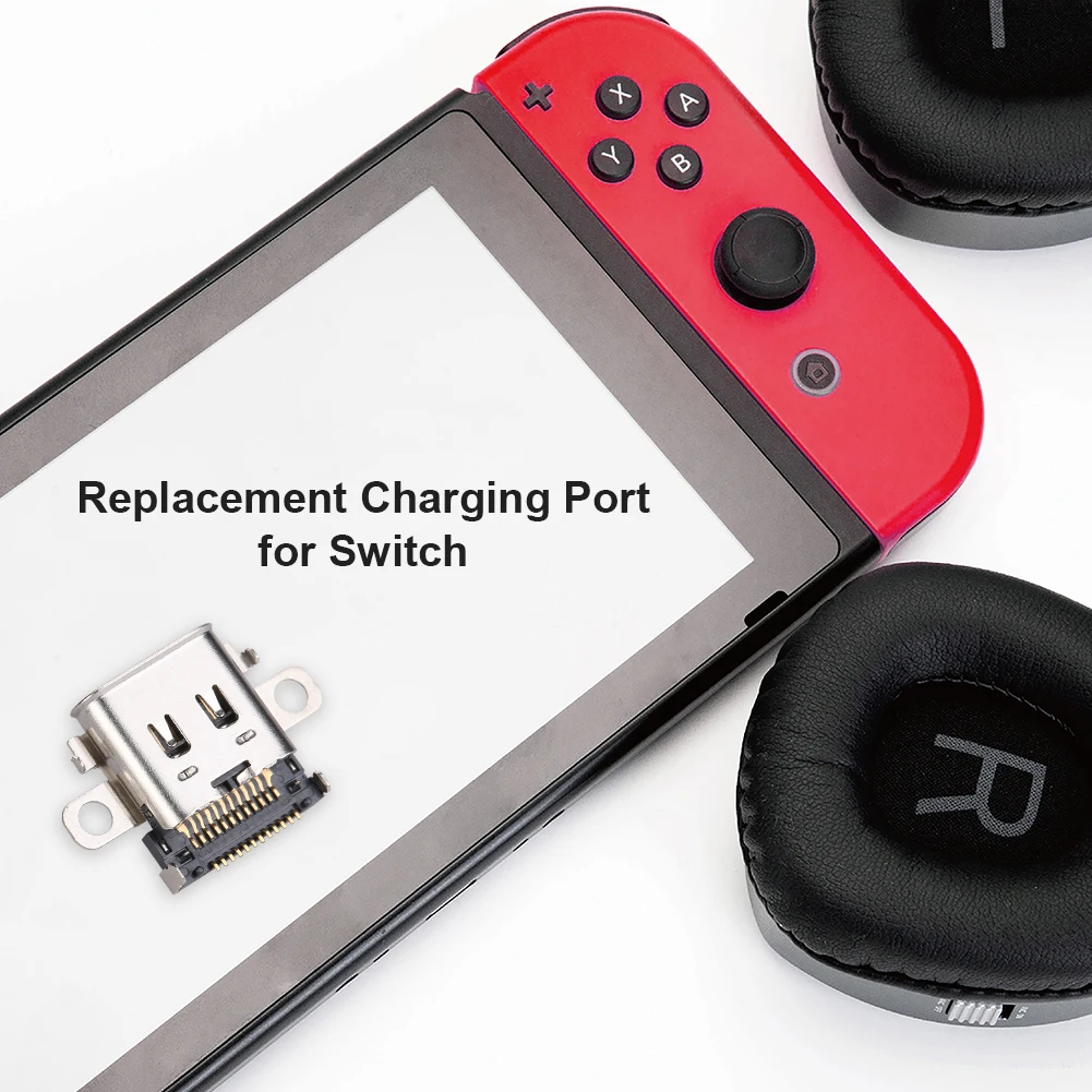 

Game Console Charging Port Socket Metal USB Type C Charging Port Charger Socket for Nintendo Switch Console Fittings