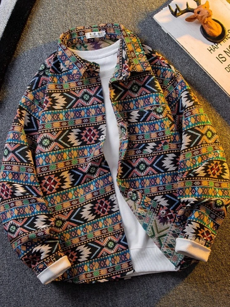 Men Japanese Ethnic Tribal Wov - Haori Japanese Jacket 评论和价格