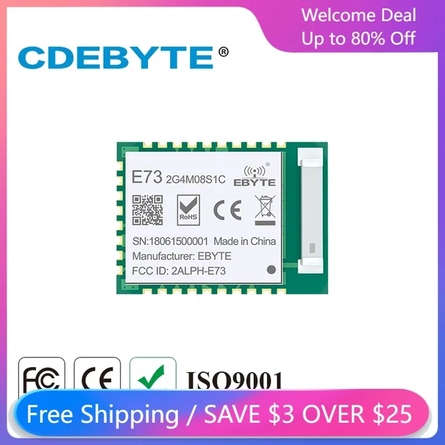 NRF52840 E73-2G4M08S1C BLE5 RF Modul Bluetooth 4,2 Sender CDEBYTE  