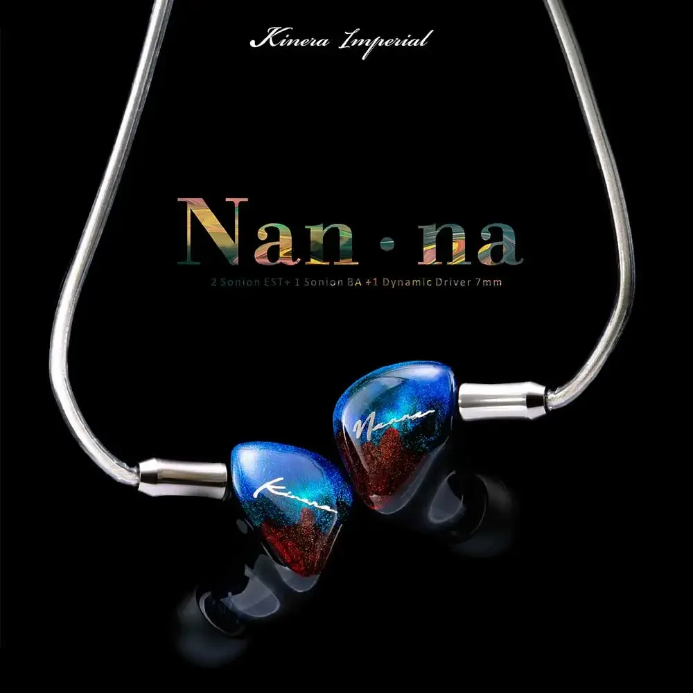 Kinera Imperial Nanna 2.0 Pro 2EST+1DD+1BA HiFi In Ear Earphone DJ Monitor Headphone with 2.5mm 3.5mm Adapter 0.78 2Pin Cable