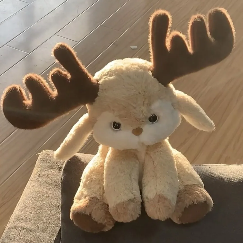 Cartoon Elk Plush Dolls Soft Large Stuffed Animals Reindeer Plush Toy Christmas Decoration Cute Deer Hug Pillow Birthday Gifts