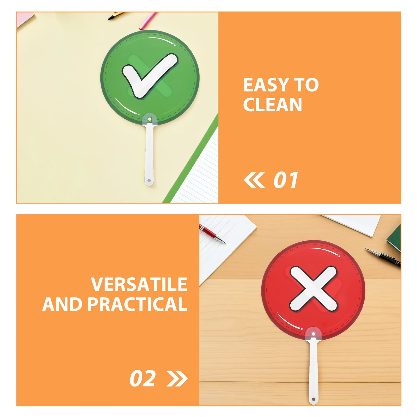 8 Pcs Interactive Teaching Aids Answer Paddle Sign Handheld Game Vote Paddles Classroom Gadgets for Teachers Signals