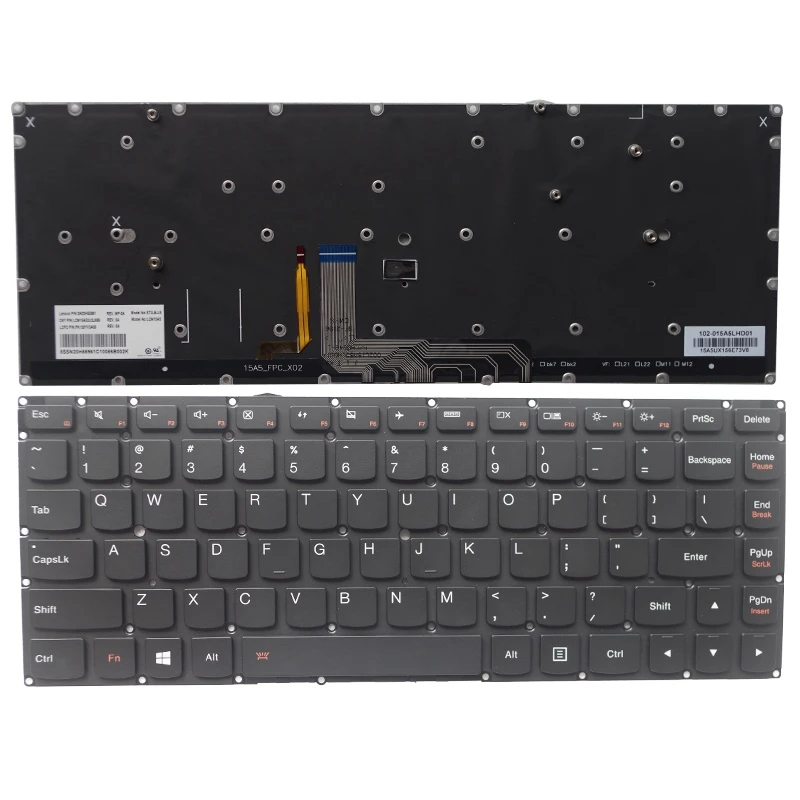 

GZEELE new for Lenovo Yoga 4 Pro Yoga 900-13ISK 900-13ISK2 Keyboard US backlit Laptop English Keyboard Backlight PK130YV2