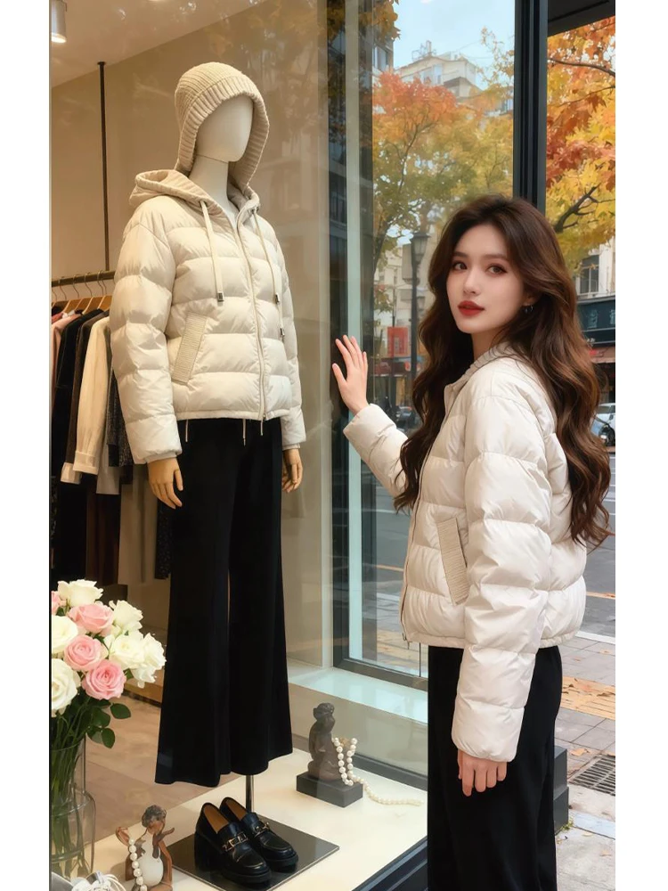 

Модная хлопковая куртка-пальто женская зимняя с капюшоном, универсальная, маленького размера, для повседневной носки, для поездок на работу