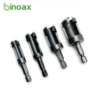 Binoax 4pcs Plug Cutter Drill Bit Set 1/4\