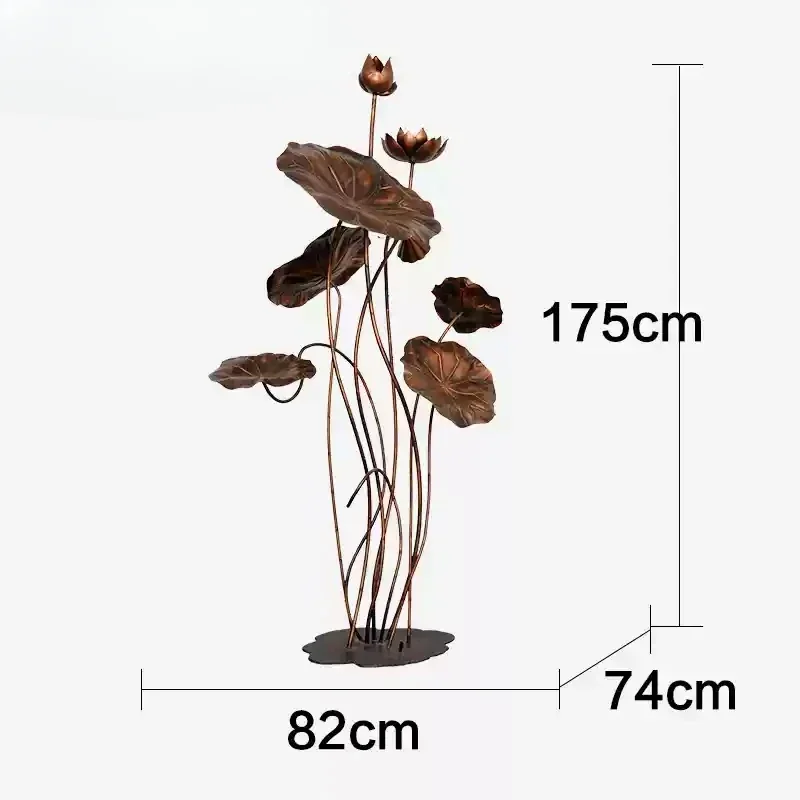 

Hotel Clubhouse Iron Lotus Leaf Ornament Stainless Steel Sculpture Artwork