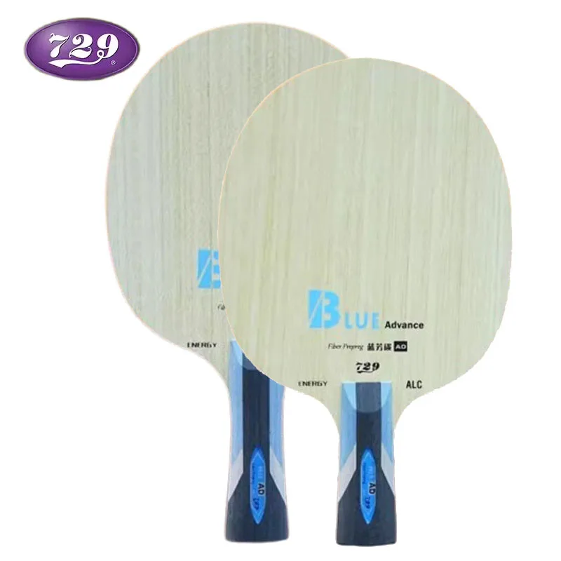 

New 729 Professional Table Tennis Blade 5 Wood 2 AD Carbon Ping Pong Racket Blue A LC Fast Attack