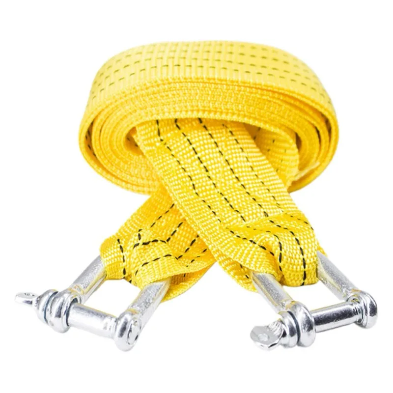 Nylon Car Tow Rope, Heavy - Duty Towing Pull Strap with Hooks, Recovery & Fixing Rope, Auto Part