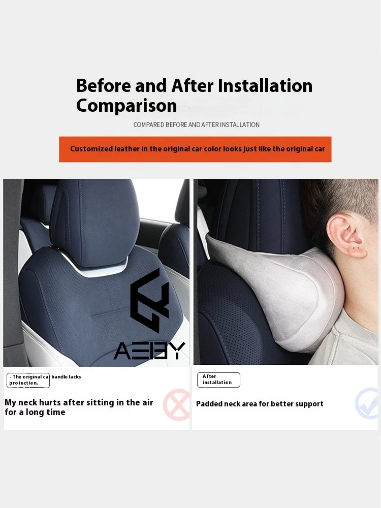 AEBY مسند رأس السيارة لـ XPENG G9 2022-2025 وسادة الخصر وسادة الرقبة تعديل داخلي الراحة ترقية الملحقات الداخلية