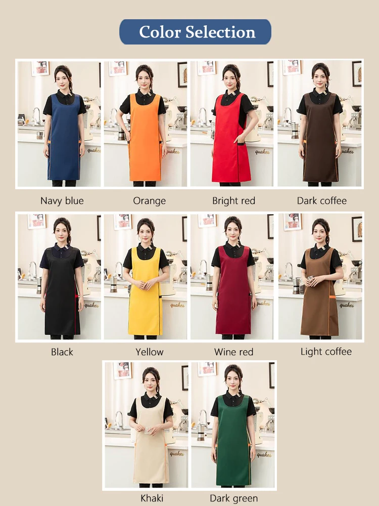 Sleek Waterproof Sleeveless Apron - Modern Stain-Resistant Smock for Home Kitchen & Professional Use Unisex Design for Work