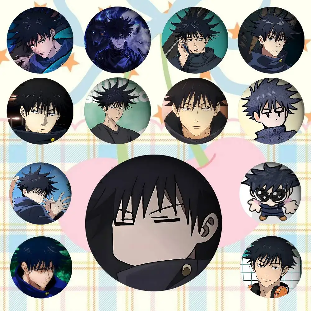 Anime Fushiguro Megumi Abzeichen Kreative Weißblech Taste Pins Brosche Kreative Zitate Kleidung Rucksack Schmuck Geschenk Für Kinder Freunde
