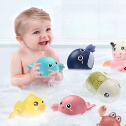 Summer Bath Toys Kids Swimming Clockwork Dolls Play Water Baby Bathing Cute Funny Children Bathroom Shower Bathtub Animals Toy