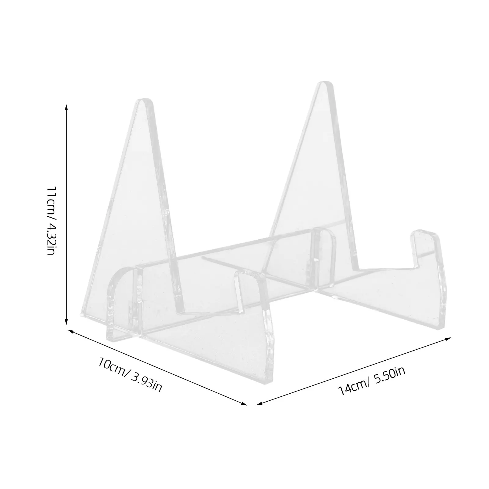Acrylic Desktop Book Display Stand Transparent Waterproof Oil Resistant Cookbook Holder for Kitchen Office Bookstore Up to 35Mm