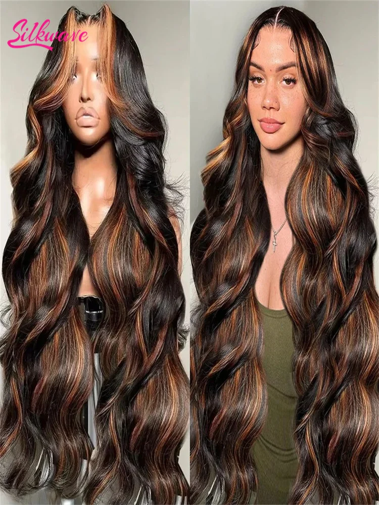 

Silkwave 1B/30 Body Wave Highlight Wig Human Hair 30 Inch 13x4 Hd Lace Frontal Wig 200 Density Natural Brazilian Hair Wig