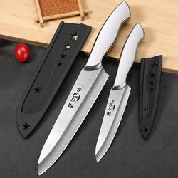 Couteau de chef à sushi antiadhésif avec manche en acier, couteau à saumon tranchant, couteau à fruits polyvalent pour la cuisine à domicile, accessoires de cuisine, nouveau