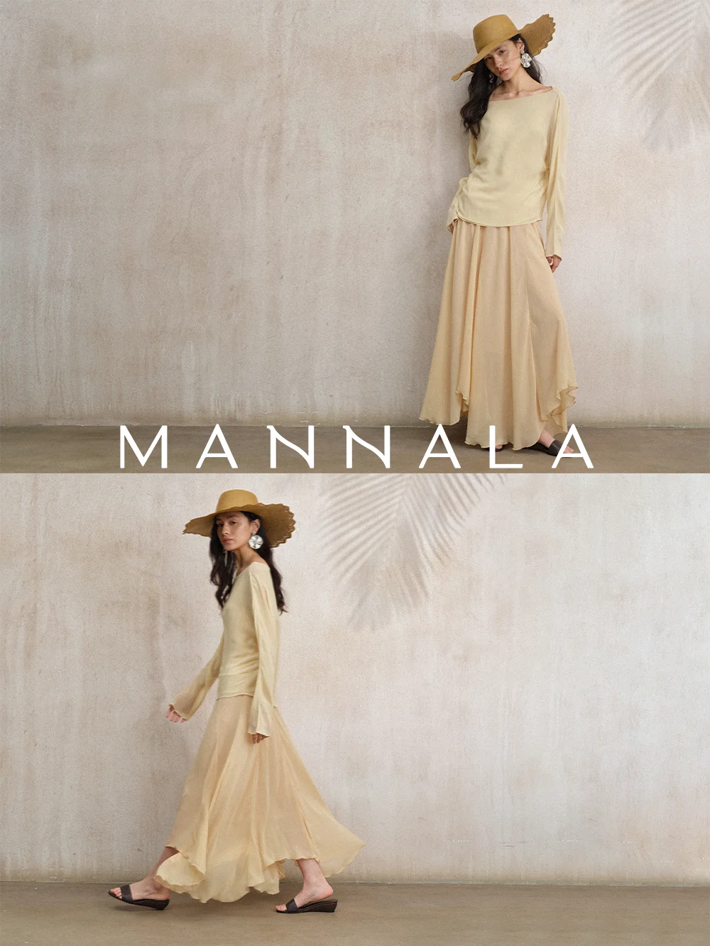 

Шелковая асимметричная юбка-волна Mannala "Piaopiao Skirt" для женщин, летняя, свободного кроя, Q9285