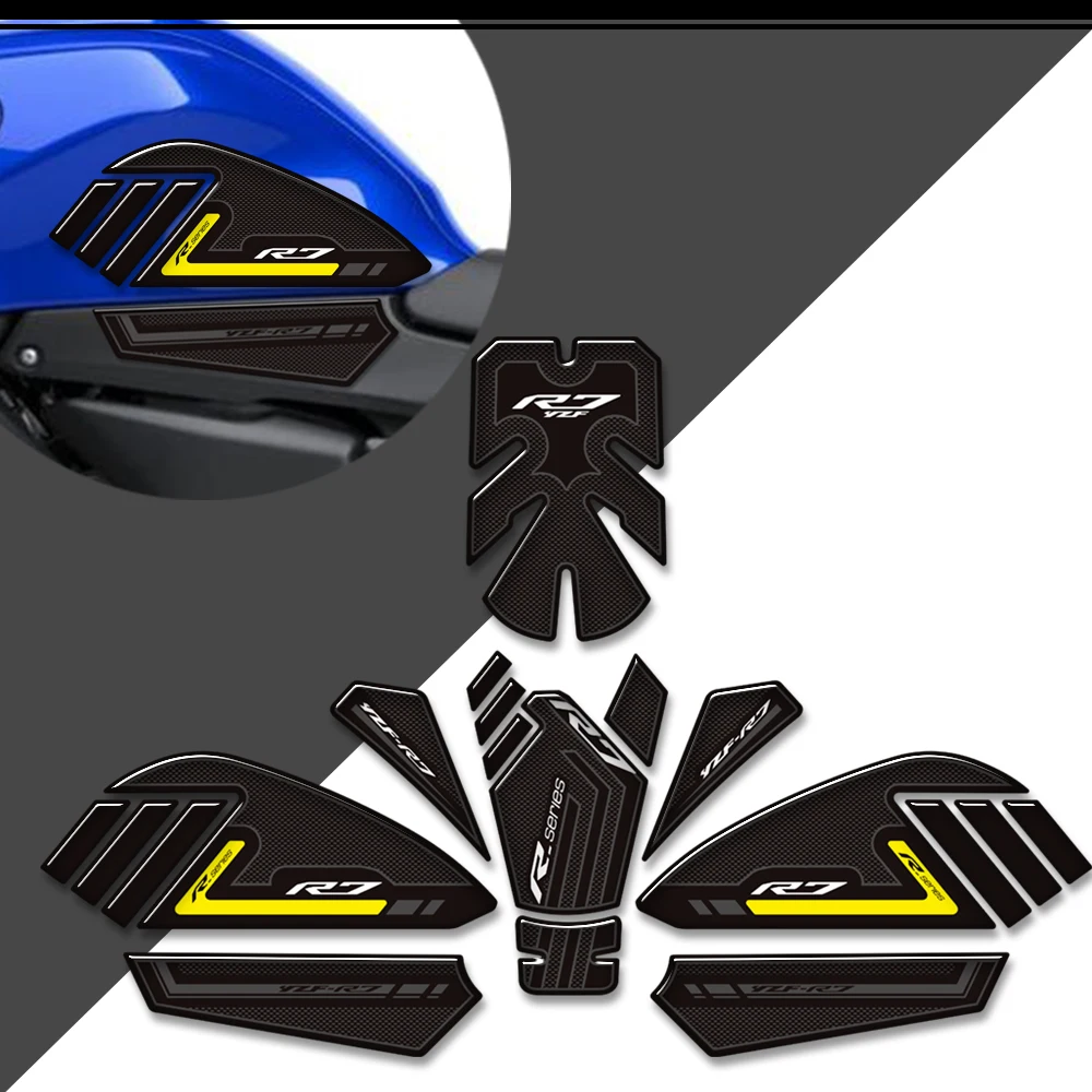 Protetor de motocicleta adesivos decalques kit óleo combustível gás joelho tanque apertos almofada para yamaha YZF-R7 yzf r7 yzfr7 hp 2022