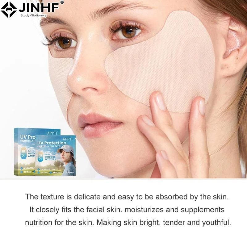 

1/5 Pairs Sunscreen Face Patches Golf Sunscreen Anti-Sweat Moisturizing Sun Protection Stickers For Summer Outdoor Activities
