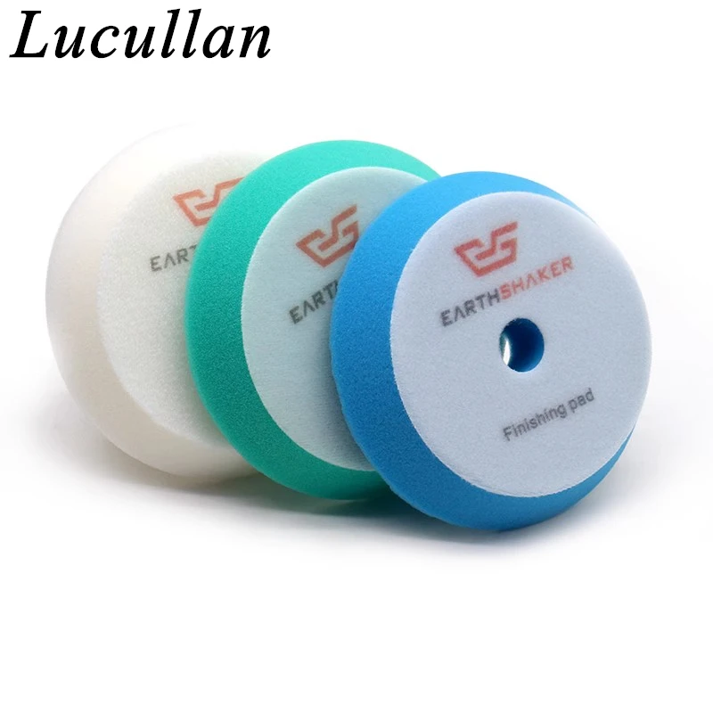 Lucullan 6 Inch Car Care Cutting Polishing and Finshing Pad Beveled Hex-Logic Sponge For Buffer Polisher Waxing