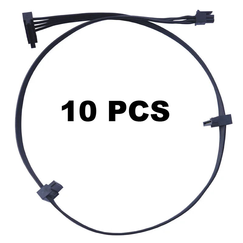 

66CM MINI 4 Pin to 3 SATA 4P Power Supply Cable For Lenovo M410/M415/510S/510A/M610/M710 Main Board B250 Interface Small