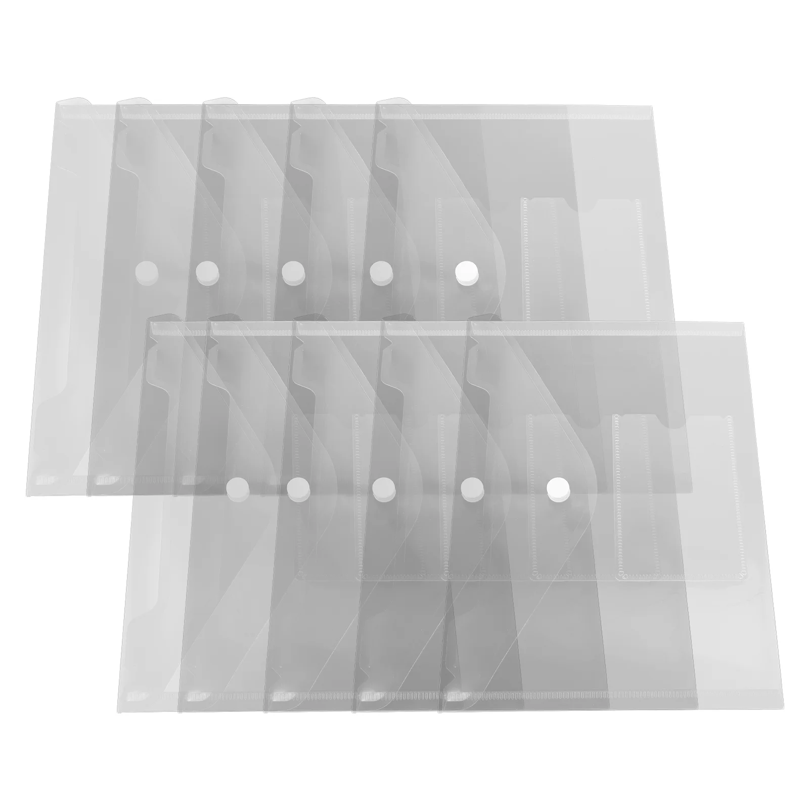 Clear Storage Tote Button File Bag Envelopes Paper Container Organizer Bags Pp Transparent Holder Office