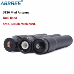 ABBREE-antena suave ST20 para walkie-talkie, banda Dual sma-hembra/sma-macho/BNC 144/430MHz, para TYT Baofeng UV-5R Quansheng UV-K5 SF20