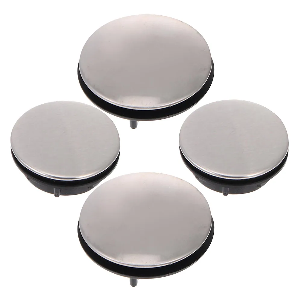 

4Pcs Sink Hole Covers Versatile Decorative Kitchen Faucet Hole Cover Stopper Sink Plug Leak Seal Cap for Countertop Washing