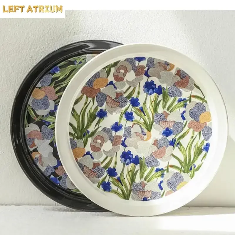 Vintage Floral Pattern Ceramic Dining Plate Steak Dessert Sushi Plates Mug Set Bread Basket Specialty Tableware