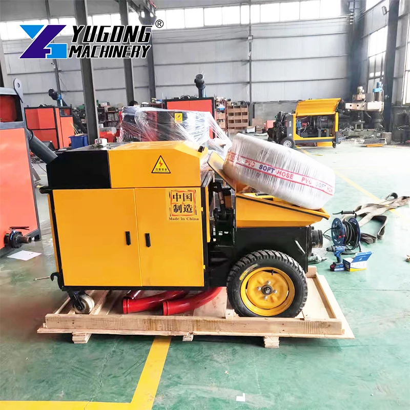Diesel Concrete Trailer Pump With Remote Small Inclined Concrete Delivery Pump Price